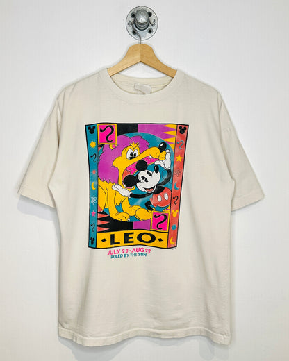Vintage Mickey Mouse Leo Off White Tee Shirt