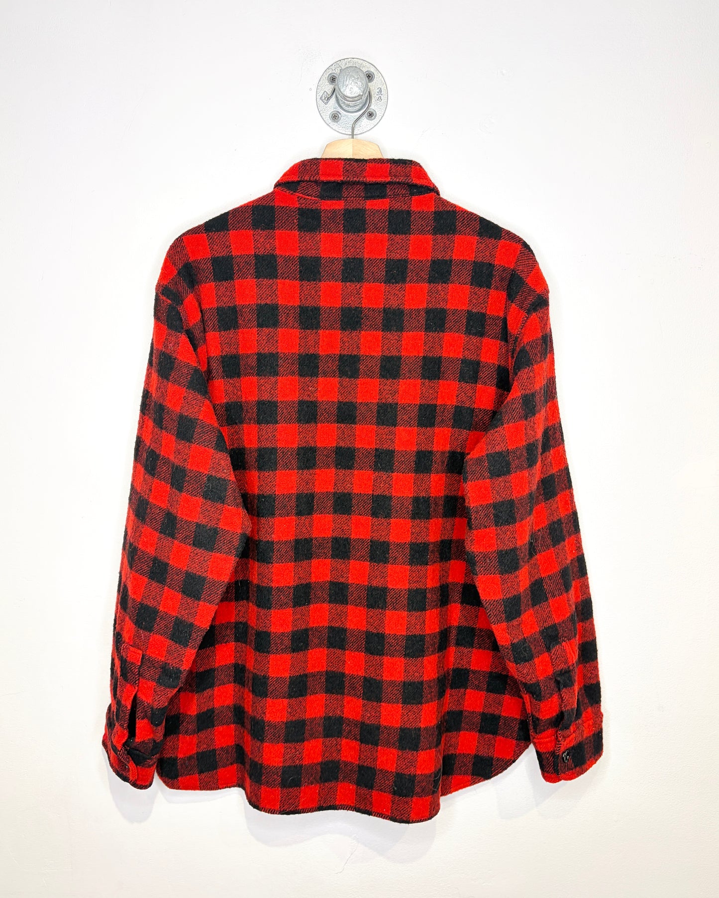 Vintage 1990s Woolrich Made in USA Wool-Blend Plaid Shirt