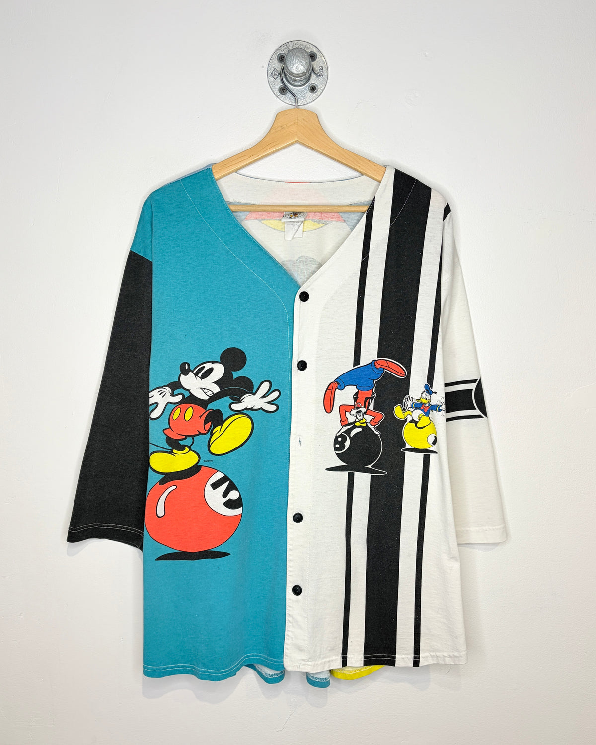 Vintage 90s Disney Billiards AOP Baseball Shirt