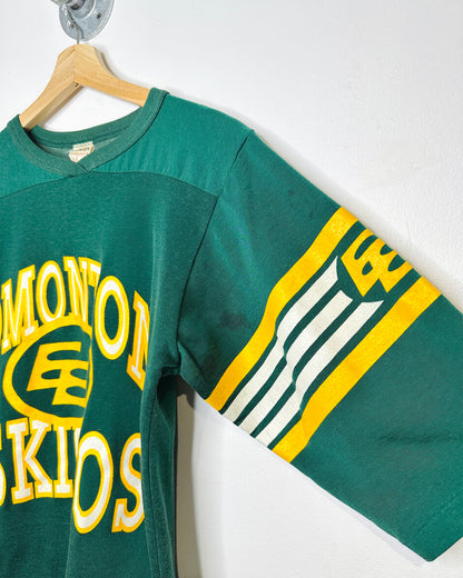 Vintage 80s Edmonton Elks Green Football Jersey