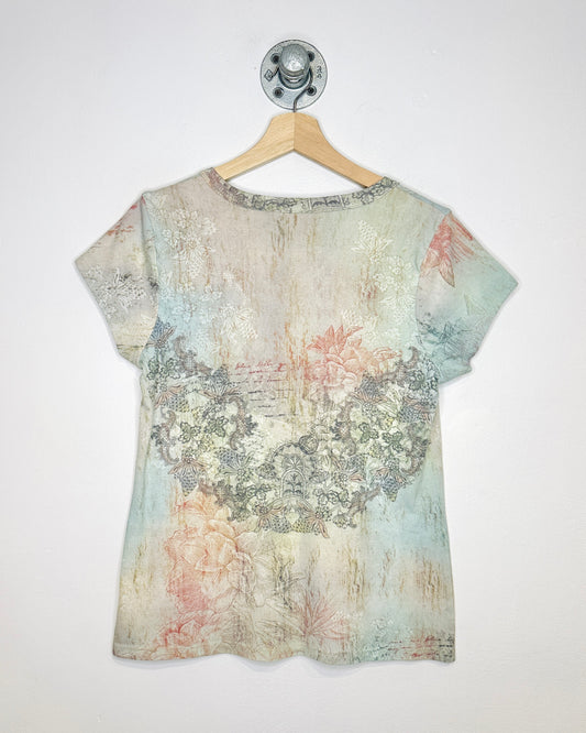 Vintage Y2K Women’s Oneworld All Over Print Top