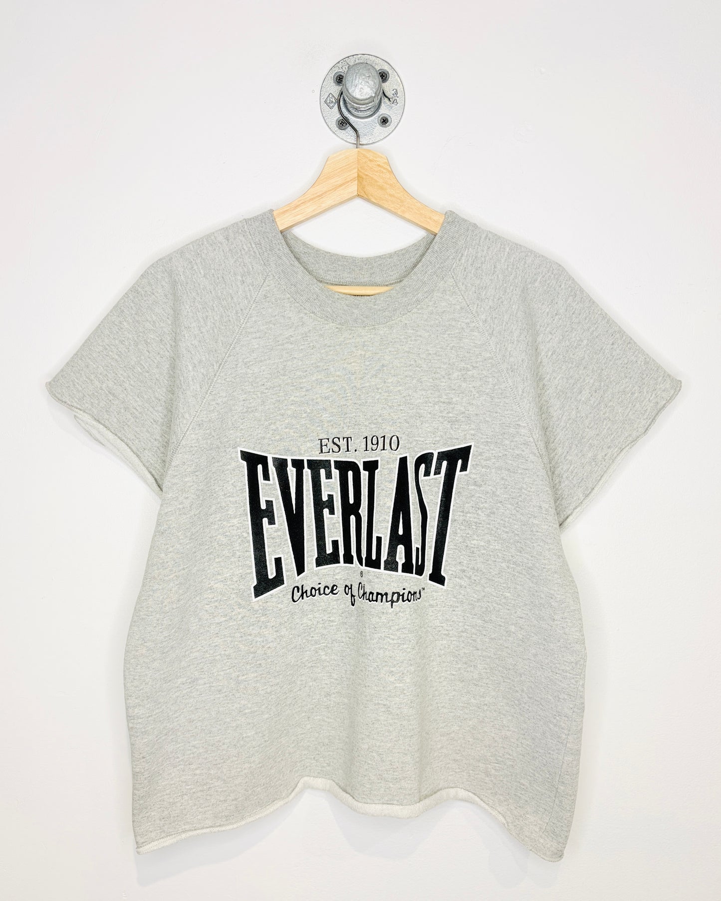 Vintage 90s Everlast Choice Of Champions Grey Chopped Sweatshirt