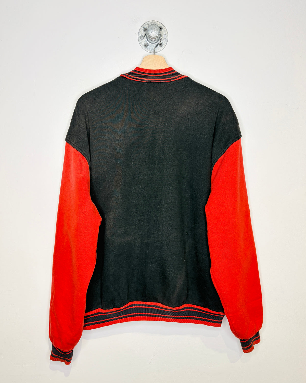 Vintage 90s San Diego Zoo Giant Pandas TwoTone Black Cotton Varsity Jacket