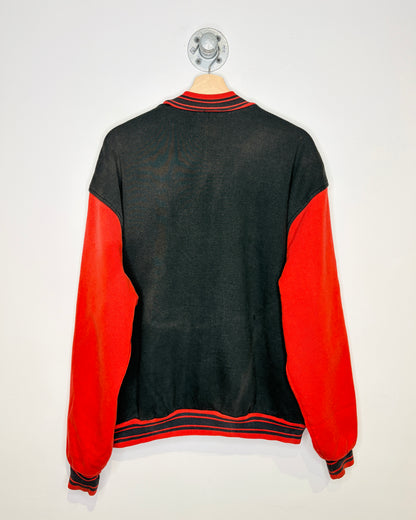 Vintage 90s San Diego Zoo Giant Pandas TwoTone Black Cotton Varsity Jacket