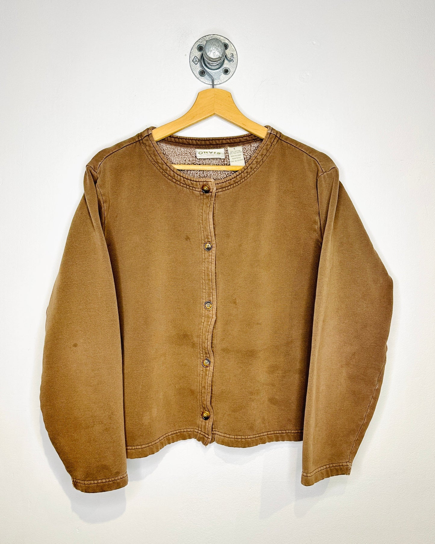 90s Women’s Orvis Sporting Traditions Brown Cardigan