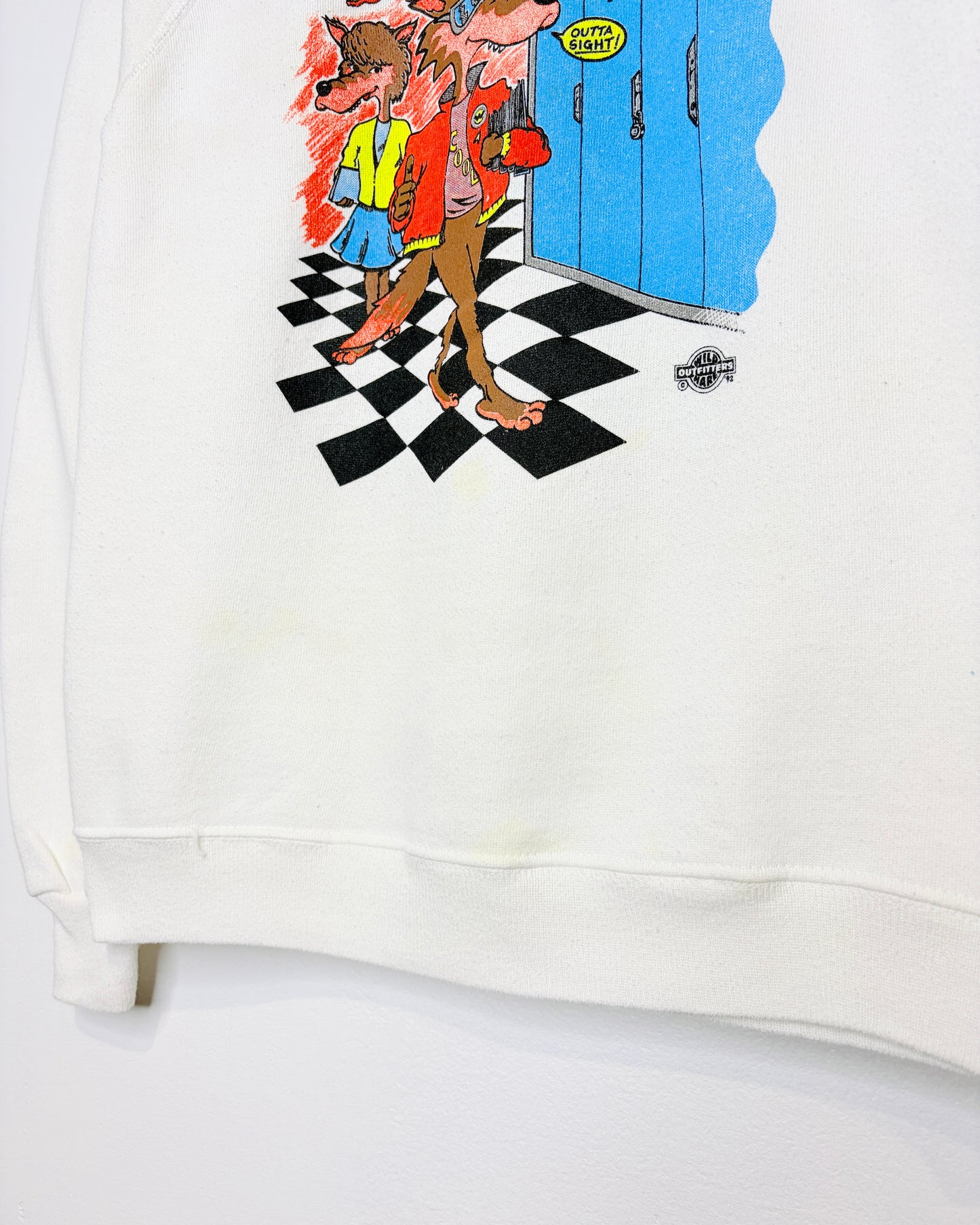 Vintage 1992 Homeboy At School White Crewneck Sweatshirt