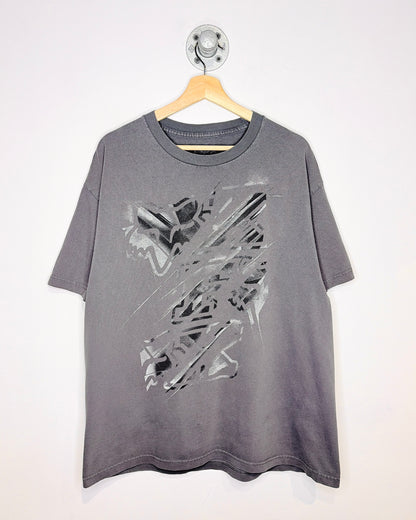 Fox Racing Metallic Logo Dark Grey Tee Shirt