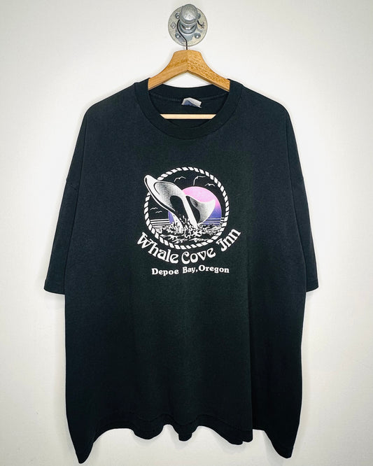 Vintage Whale Cove inn Black Tee Shirt