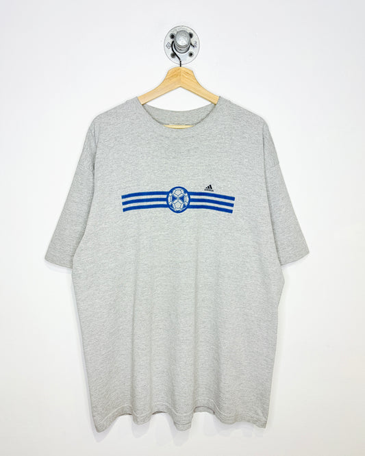 Vintage 90s Canadian Made Adidas Soccer Grey Tee Shirt