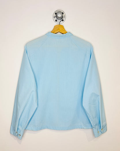 Vintage 70s Boxy NPC Fashions Light Blue Harrington Jacket