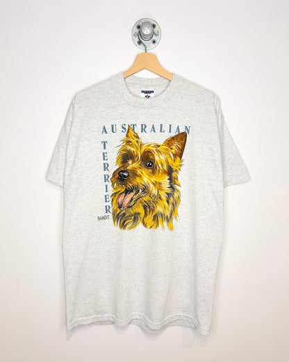 Vintage 90s Australian Terrier Grey Tee Shirt