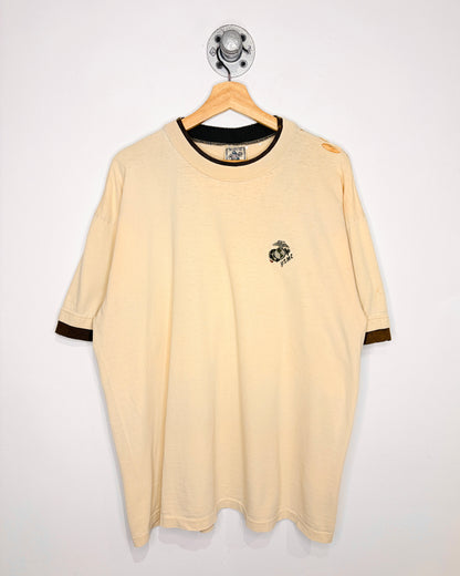 Vintage 90s USMC Distressed Tan & Green Tee Shirt