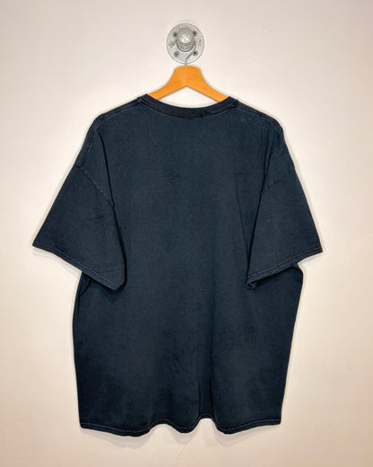 Vintage Y2K Grim Reaper Faded Black Tee Shirt