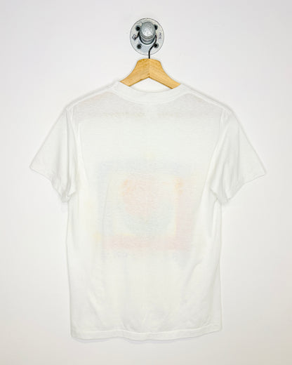 Vintage 1989 Americas New Year Paper Thin White Tee Shirt