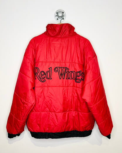Vintage 1990s Detroit Red Wings Proplayer Reversible Nylon Jacket
