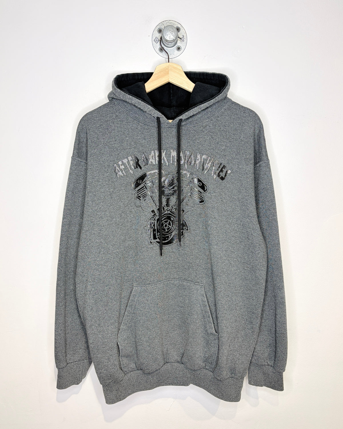 Vintage After Dark Motorcycles Edmonton Charcoal Grey Hoodie