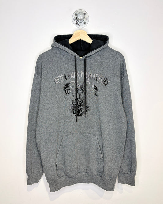 Vintage After Dark Motorcycles Edmonton Charcoal Grey Hoodie