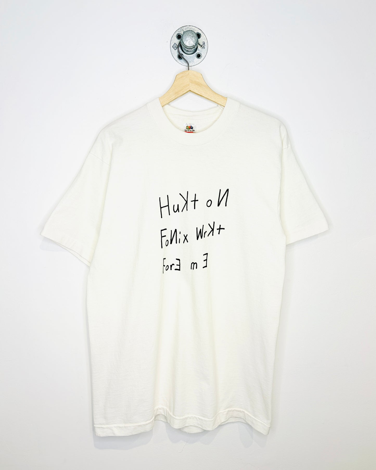 Vintage 90s Hooked On Phonics Worked For Me White Tee Shirt