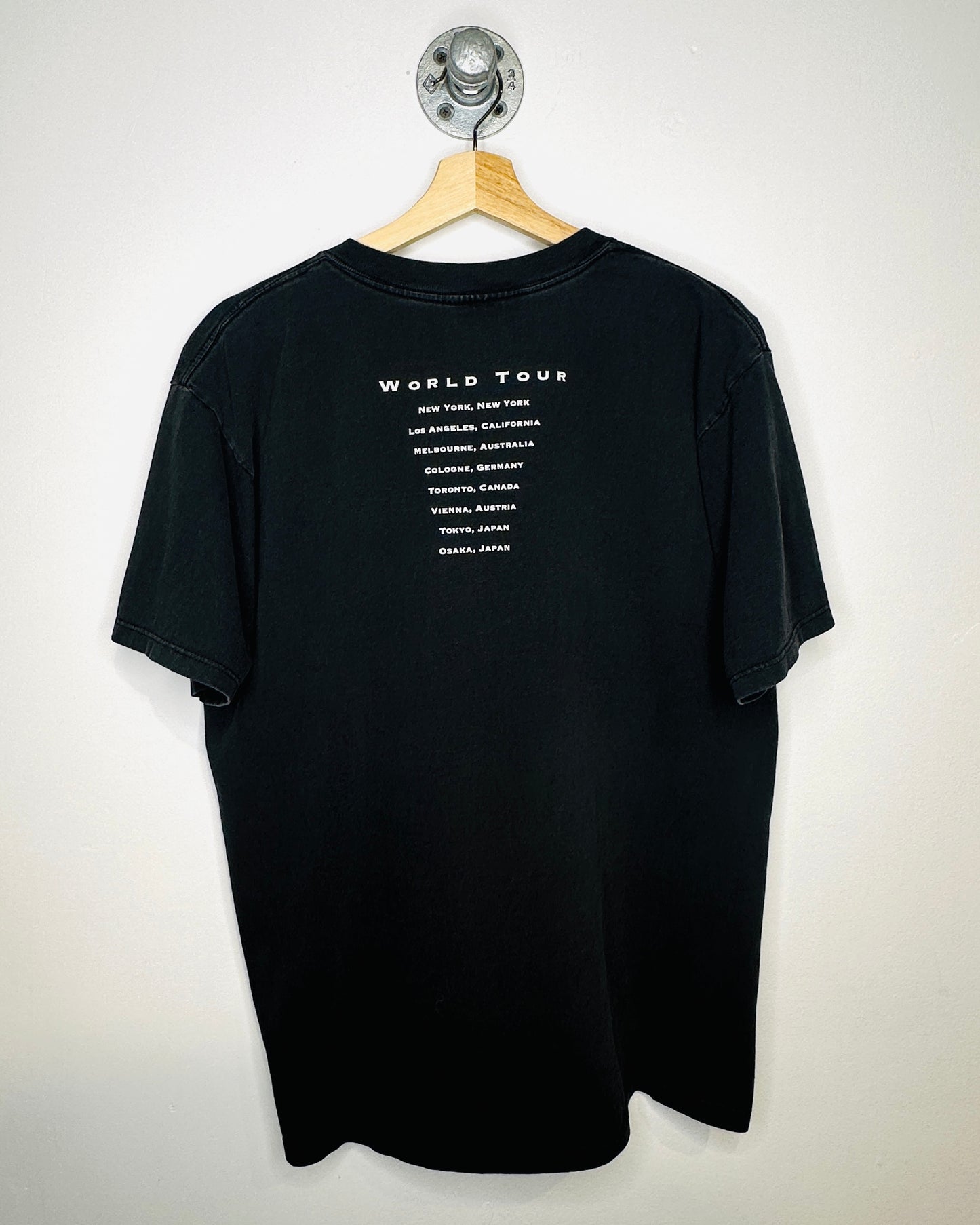 Vintage Disneys Beauty And The Beast Faded Black Tee Shirt