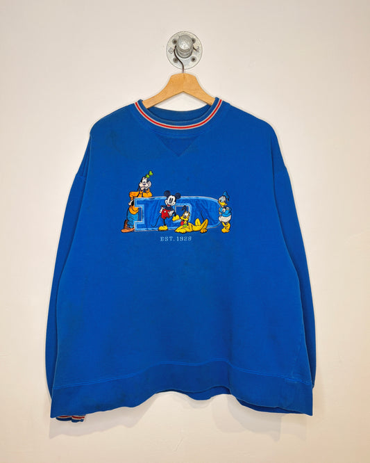 Vintage 90s Mickey & Friends Blue Crewneck Sweatshirt