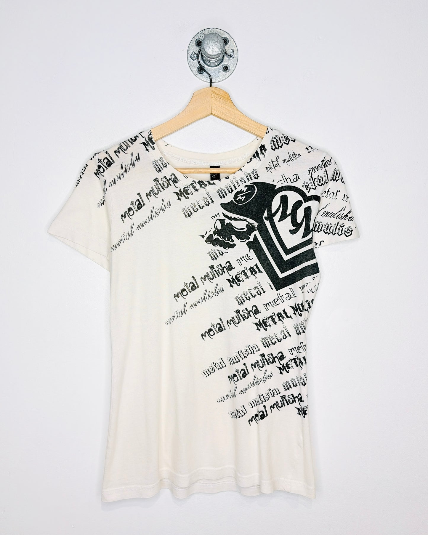 2000s Metal Mulisha Shoulder Print Women’s Tee Shirt