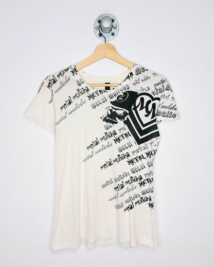 2000s Metal Mulisha Shoulder Print Women’s Tee Shirt