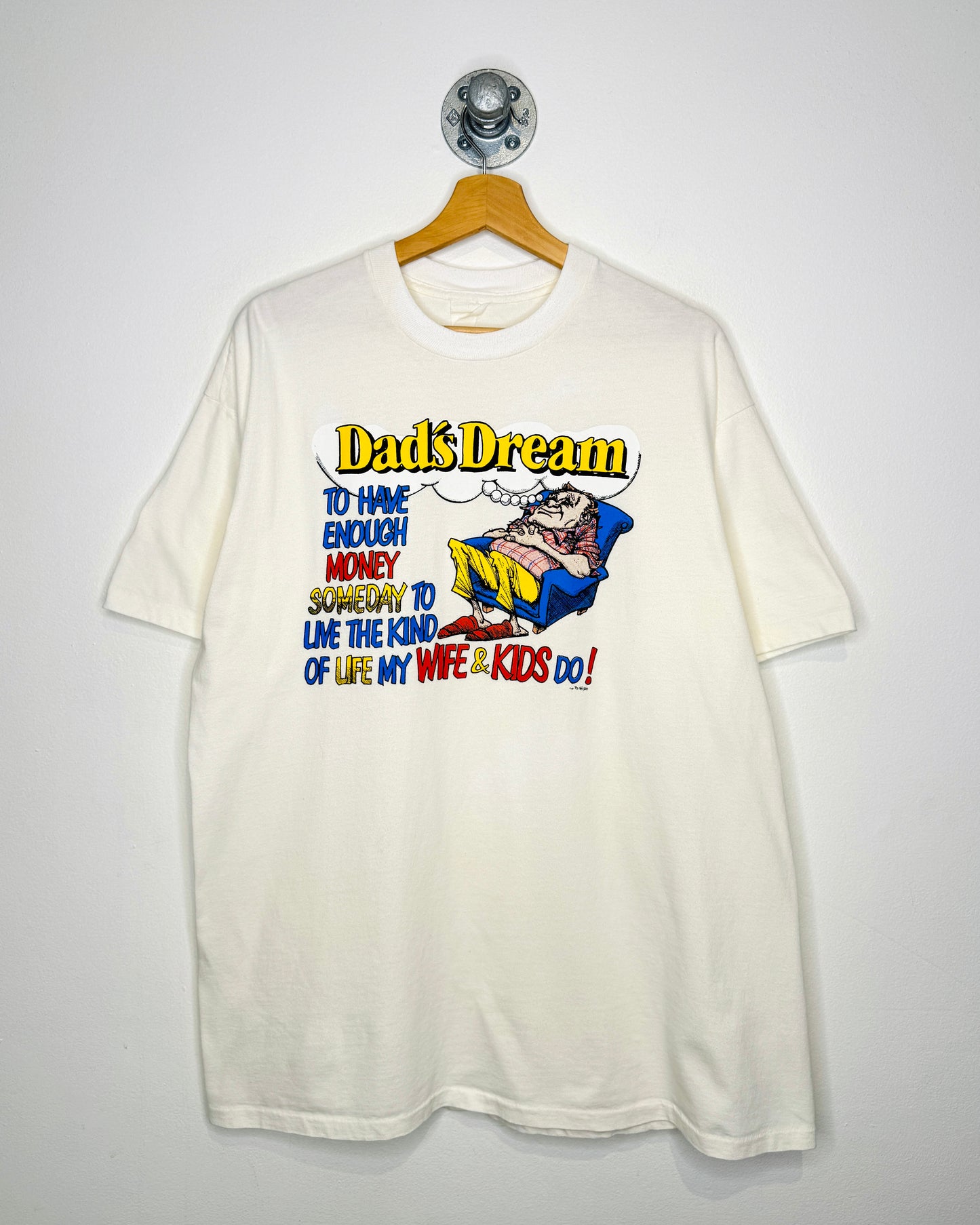 Vintage 90s “Dad’s Dream” White Tee Shirt