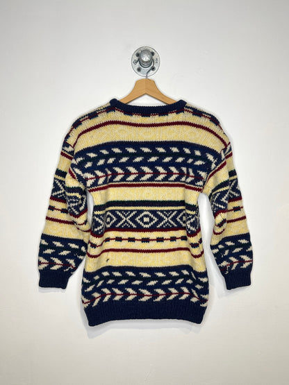 Vintage 1970s Mark Shade Aztec Print 100 % Wool Sweater