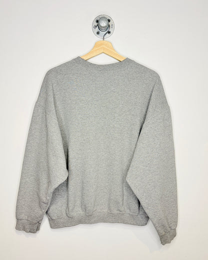 Vintage 90s Boxy Nike Swoosh Grey Crewneck Sweatshirt