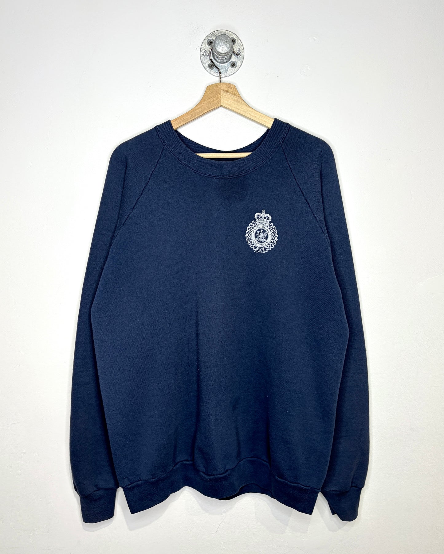 Vintage 90s Edmonton Police Service Navy Blue Crewneck Sweatshirt