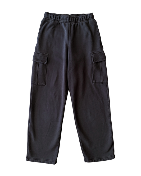 Women’s TNA Cozy AF Faded Black Cargo Sweatpants