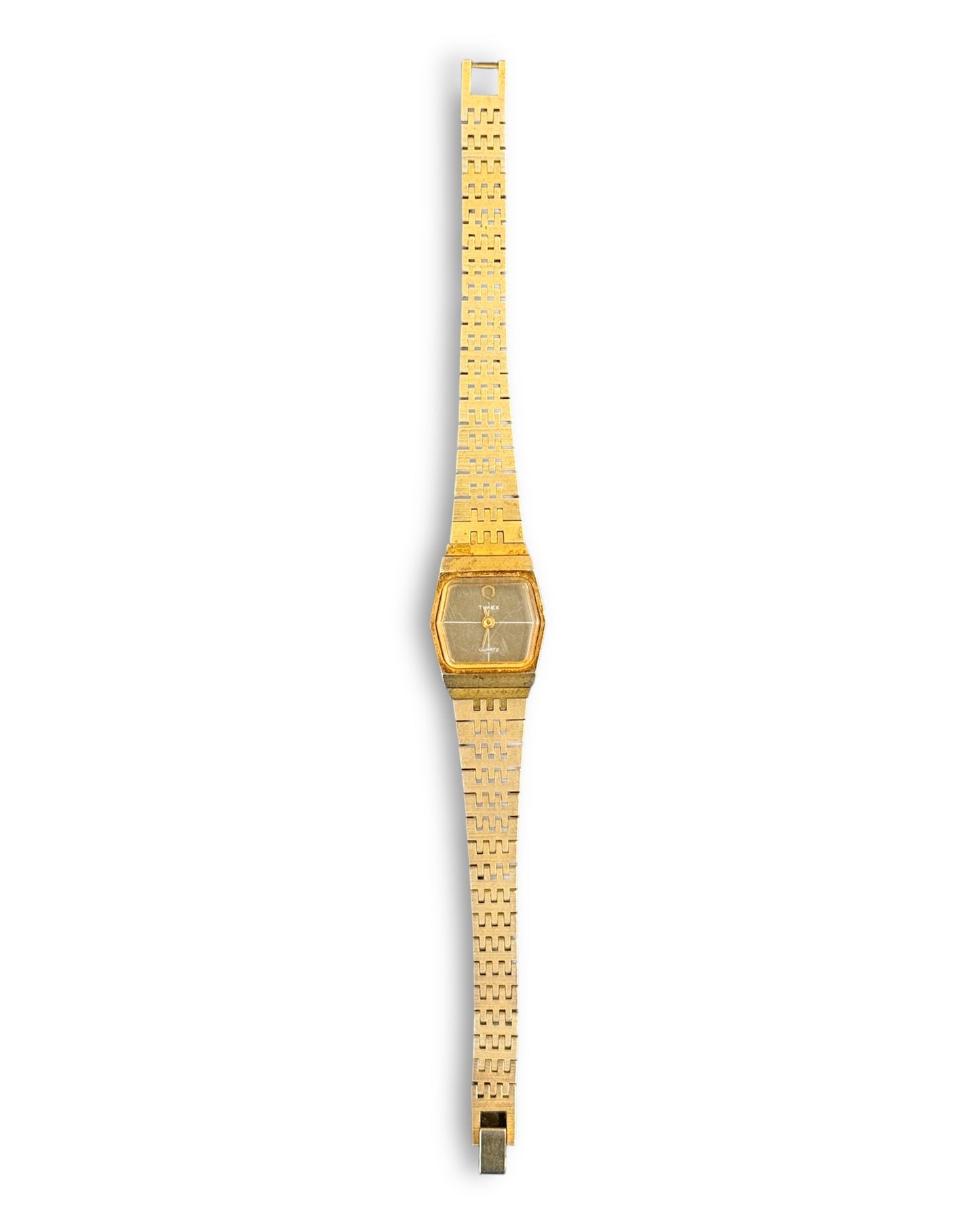 Vintage Timex Quartz Gold Rectangular Watch