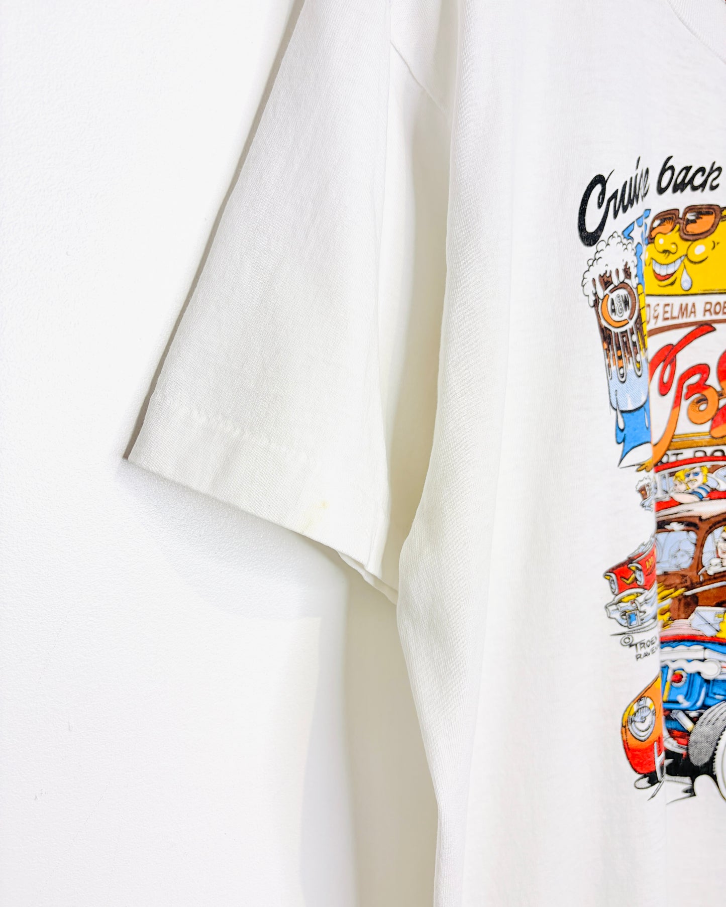 Vintage 1989 “Cruise Back To The 50’s” A&W White Tee Shirt