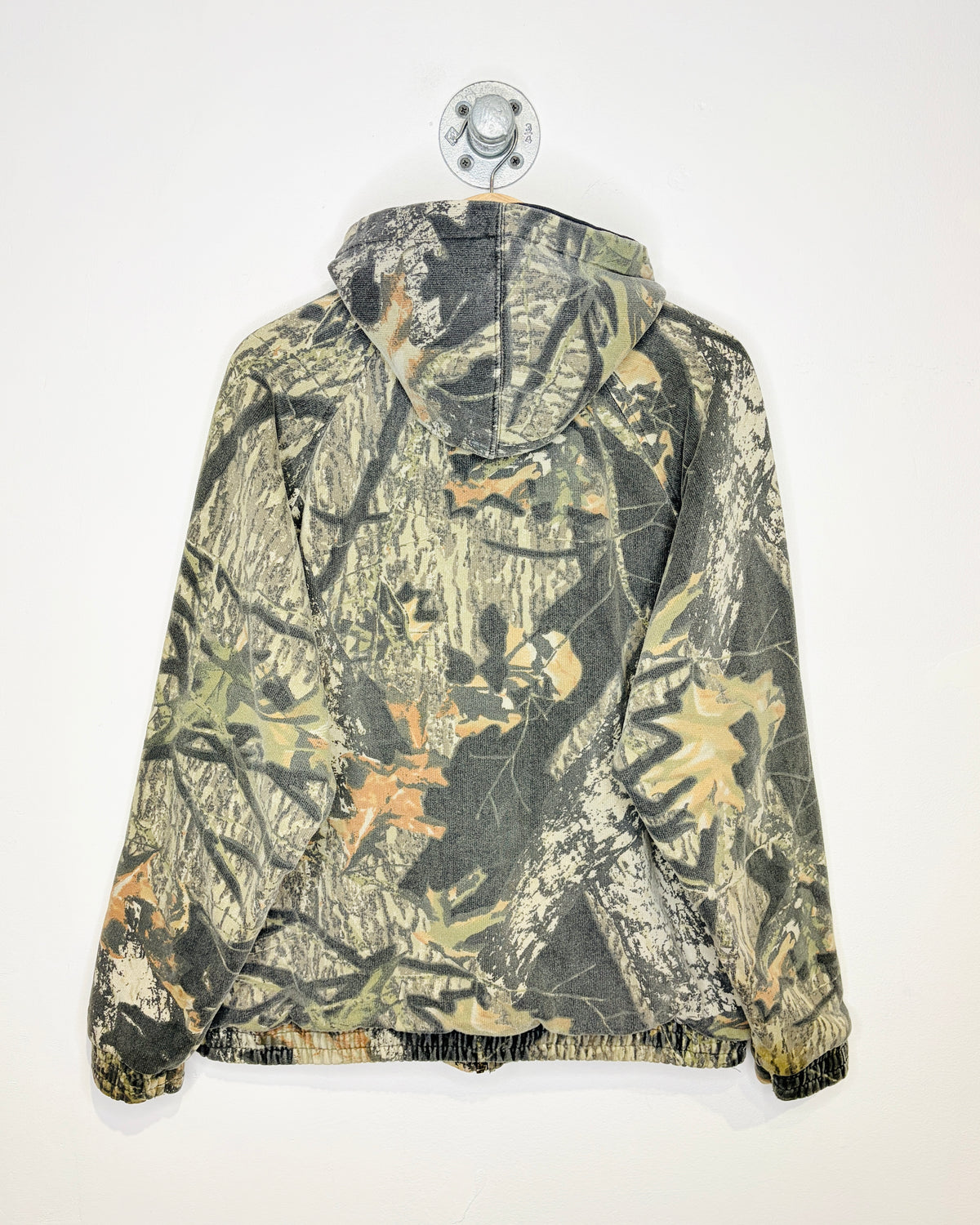 Vintage 90s/00s Boxy Canyon Guide Thermal Lined Camo Zip Up Hoodie