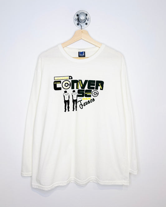 Vintage 90s/00s Converse Texaco Thin White Longsleeve Shirt
