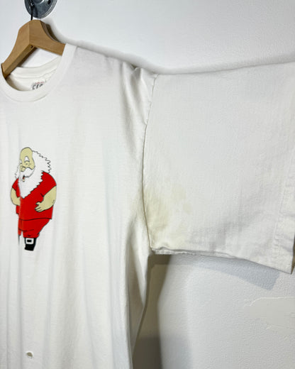 Vintage 90s/00s GAP Santa White Tee Shirt