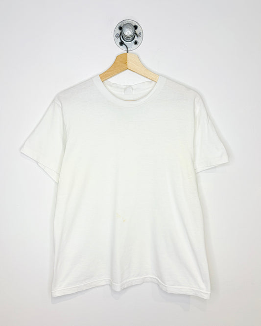 Vintage 90s Single Stitch Blank White Tee Shirt
