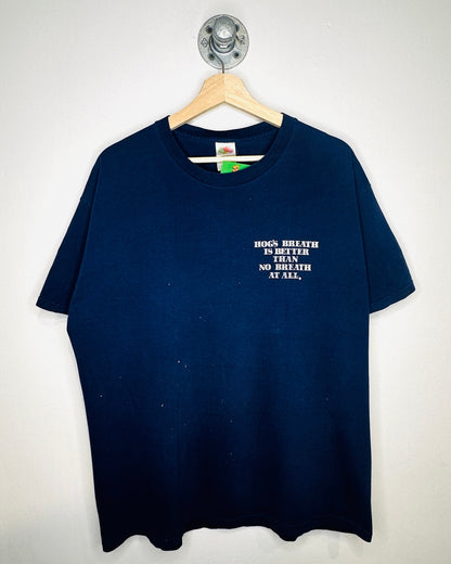 Vintage 90s Hogs Breath Saloon Navy Blue Tee Shirt