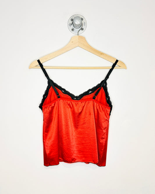 2000s Women’s Fi Collection Red Lace Tank Top