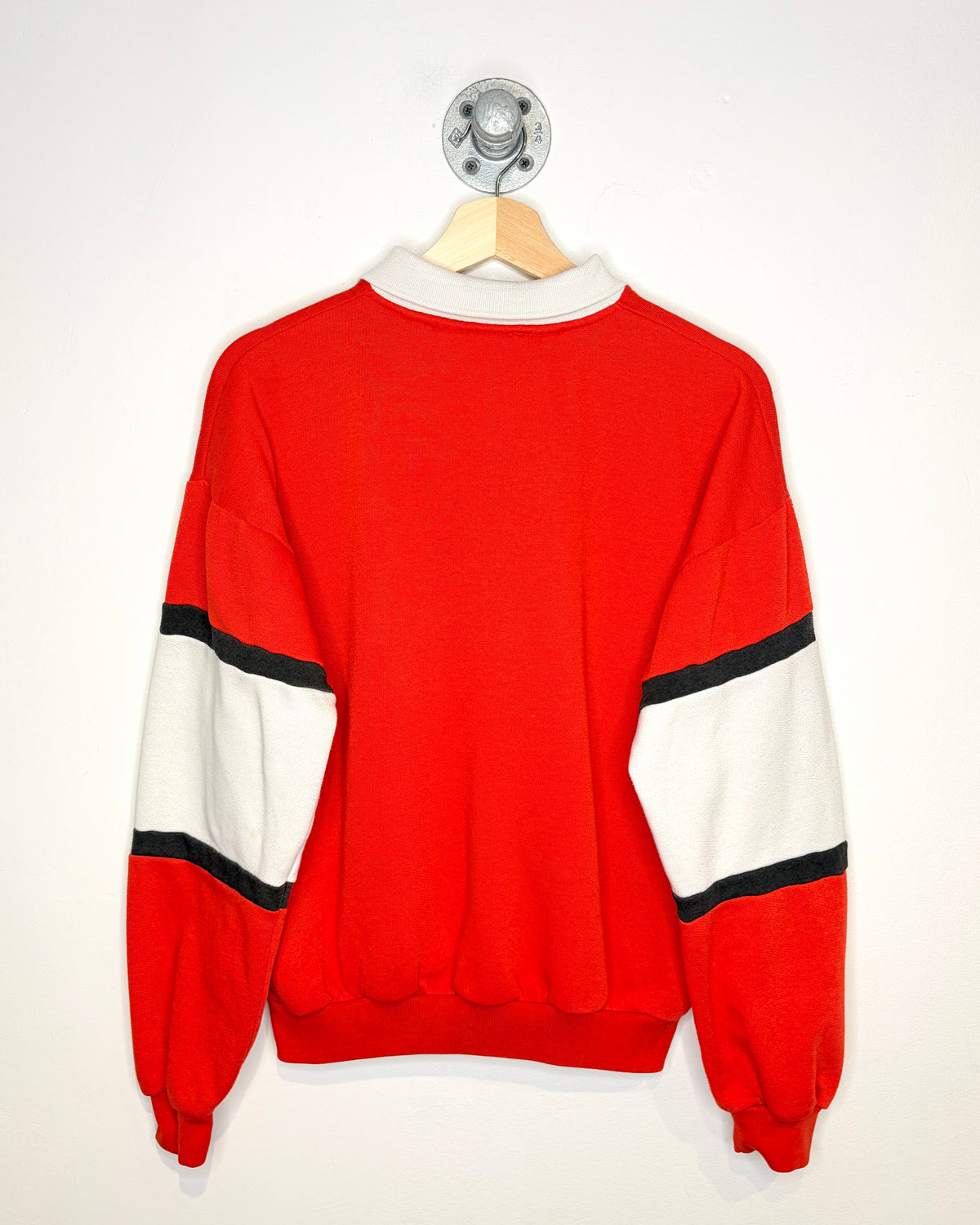 Vintage 80s Calgary Stampeders Red Collared Sweatshirt