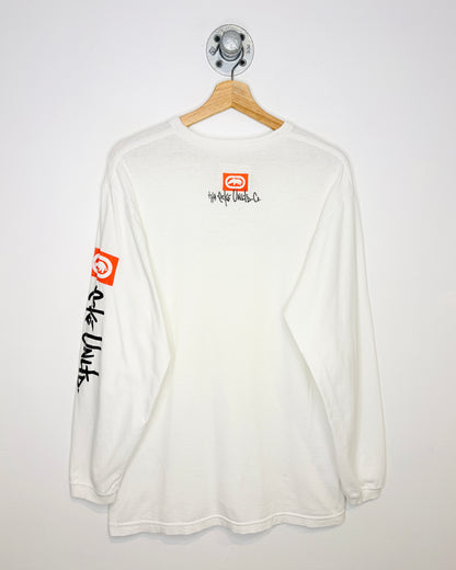 Y2K Ecko Unltd Co Gel Print White Tee Shirt