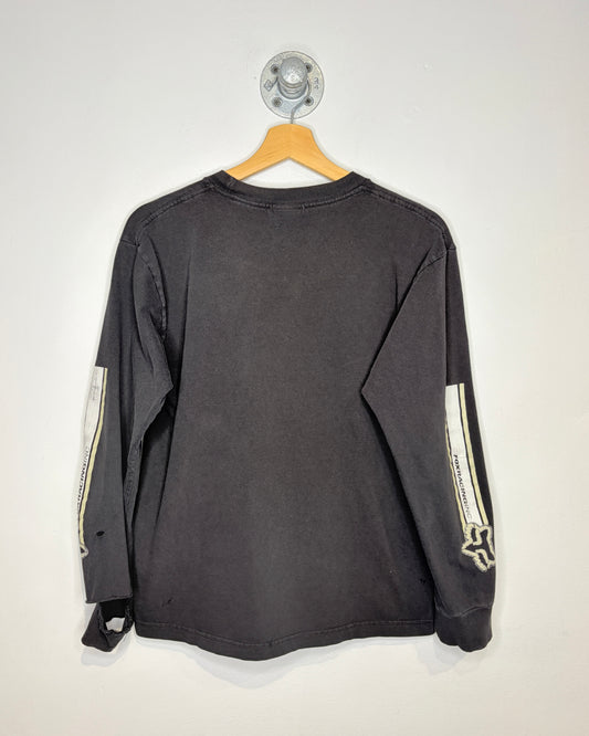 Vintage 2000s Fox Racing Faded Black Longsleeve Shirt