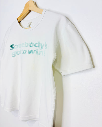 Vintage 90s Women’s “Irish Sweeper” White Tee Shirt