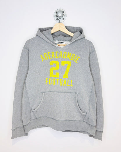 Abercrombie Football Grey Heavyweight Hoodie