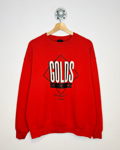 Vintage 90s Gold’s Gym Vancouver Red Crewneck Sweatshirt