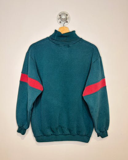 Vintage Bentalls Green Striped Turtleneck Sweatshirt