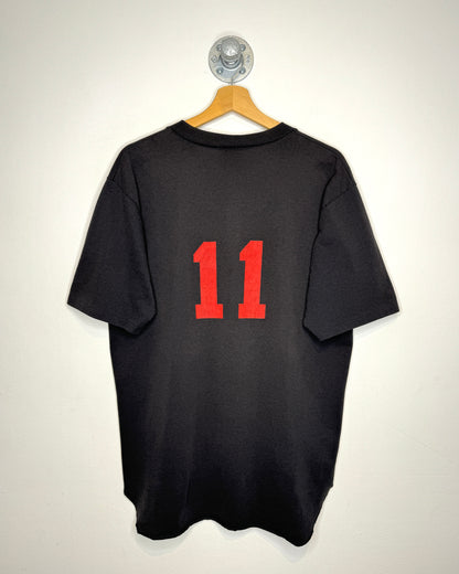 Vintage 90s Gooding #11 Black V-Neck Tee Shirt