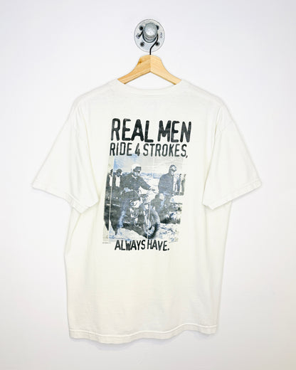 Vintage 2003 Xtreme Ride For Strokes Graphic White Tee Shirt