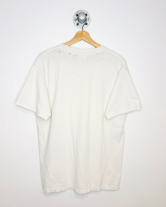Vintage Kansas City Chiefs Distressed White Tee Shirt