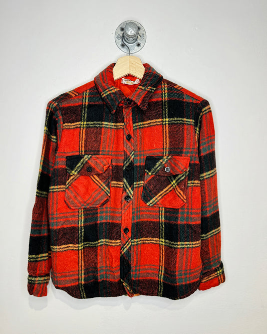 Vintage 70s Russ Heavyweight Red Plaid Flannel